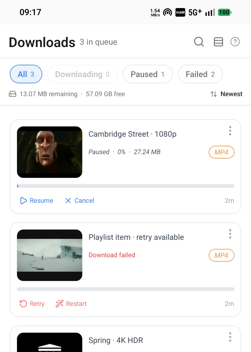 Keep downloads moving in the background