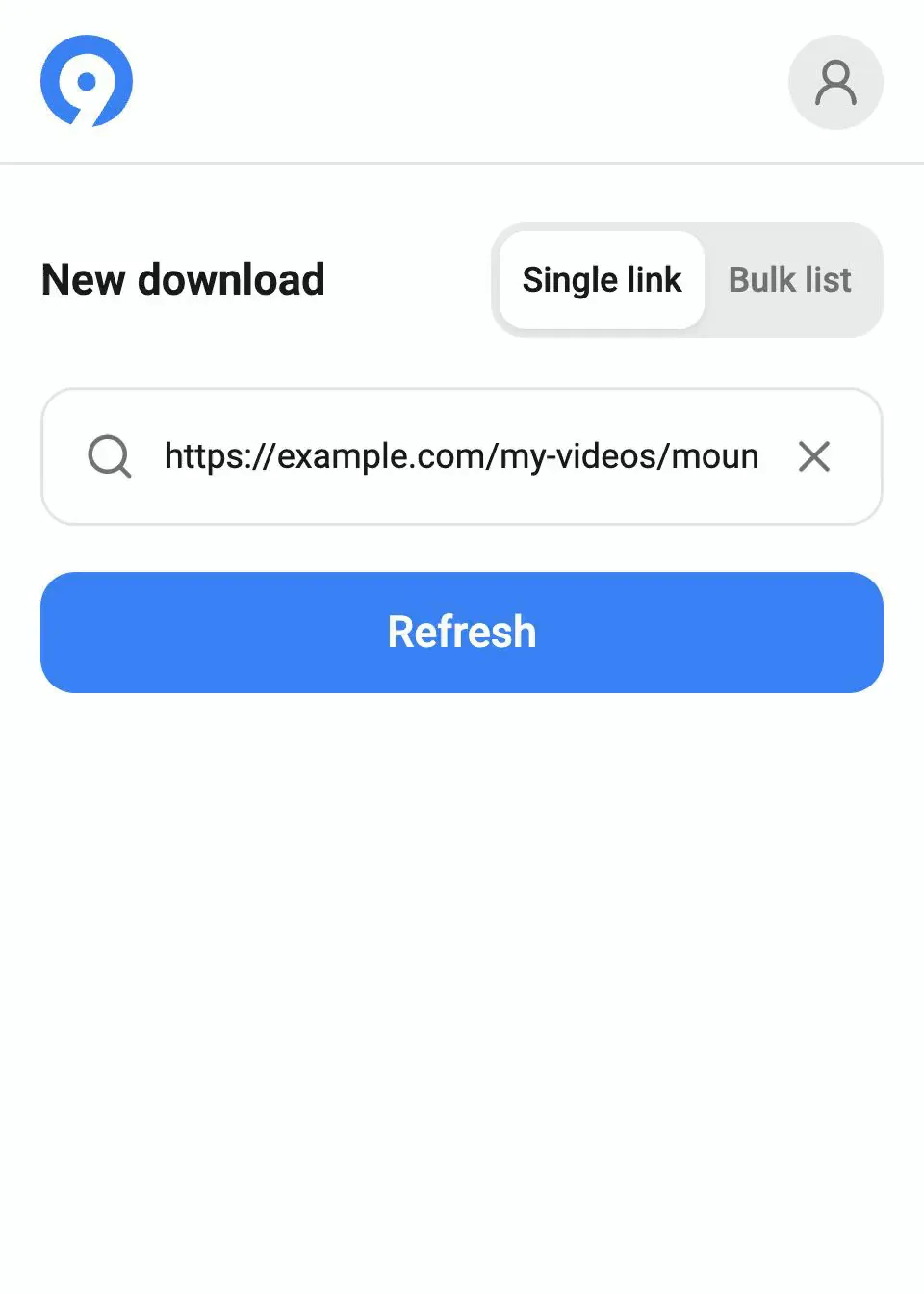 Share a link, then pick a format