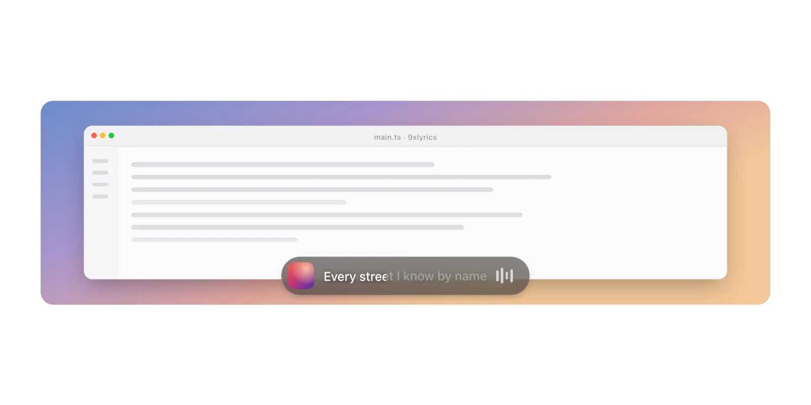 A pill docked to the screen edge